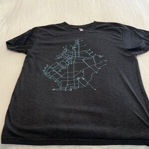 Brooklyn Industry Men's Bicycle Map of Brooklyn t-shirt